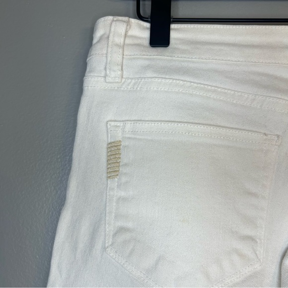 Paige Canyon Flare Low Rise White Denim Jeans, Size 28 - Picture 6 of 11